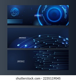 Vector banner design circuit board. Illustration Abstract modern futuristic, engineering, technology background. Futuristic digital science technology concept for web banner template or brochure