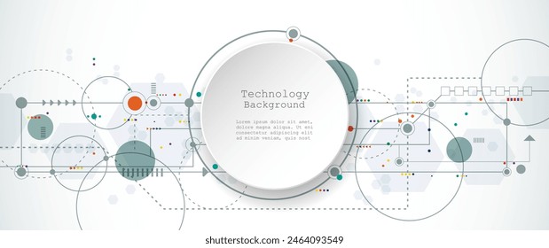 Vector banner design circuit board. Illustration Abstract modern futuristic, engineering, technology background. Futuristic digital science technology concept for web banner template or brochure