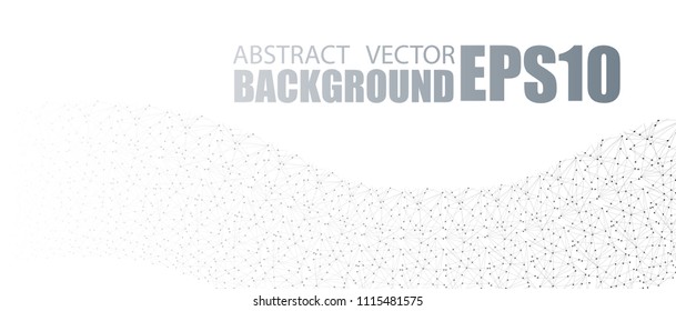 Vector banner design, connecting dots and lines. Global network connection. Geometric connected abstract background