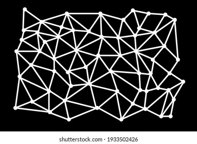 Vector banner design, connecting dots and lines. Global network connection. Geometric connected abstract background