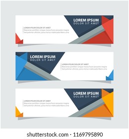 vector banner design in flat color, flat design style.