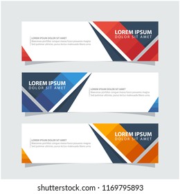 vector banner design in flat color, flat design style.