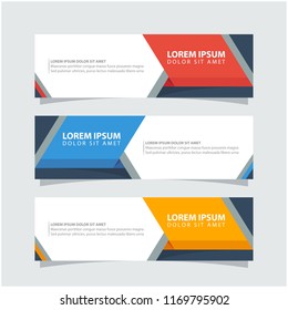 vector banner design in flat color, flat design style.
