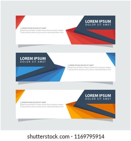 vector banner design in flat color, flat design style.