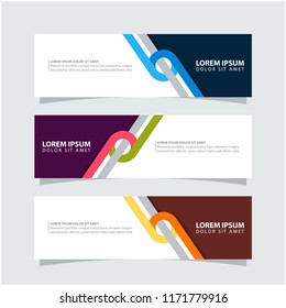 vector banner design in flat color, flat design style.