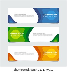 vector banner design in flat color, flat design style.