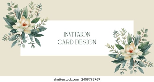 Vektorbanner-Design mit Blumenkompositionen. Design der Hochzeitseinladung, langsamerer Shop-Banner, Verkaufsbanner