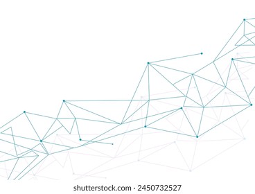 vector banner design, geometric connected abstract background, network connection with lines and dots, global network connection, vector, illustration, triangle, blue, purple, triangle, creative line 