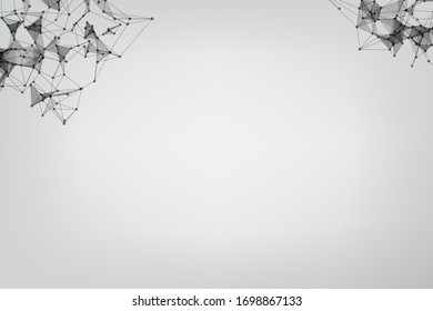 Vector banner design, Global network connection. Geometric connected. Background Technology connecting dots and line.