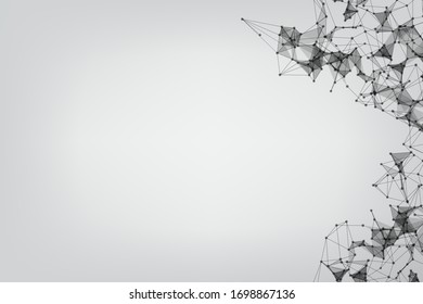 Vector banner design, Global network connection. Geometric connected. Background Technology connecting dots and line.