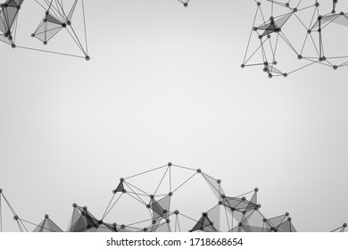Vector banner design, Global network connection. Geometric connected. Background Technology connecting dots and line.