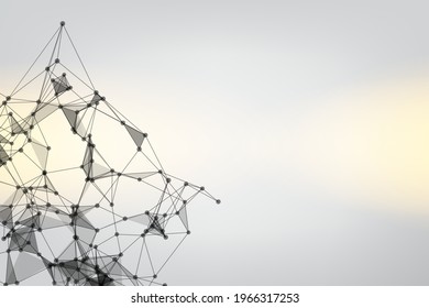 Vector banner design, Global network connection. Geometric connected. Background Technology connecting dots and line.