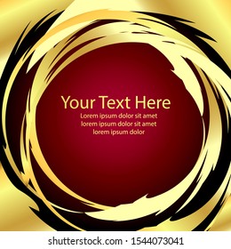 Vector banner design gold color and red gradient color in eps.10