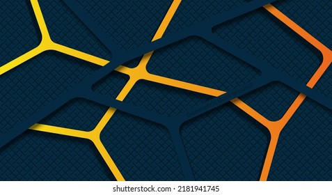 Vector banner design, with hexagon pattern. Geometric Background.