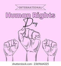 Vector banner design international human rights day.