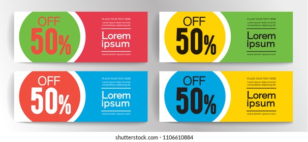 Vector banner design template, element for online banner, voucher, gift cards, flyers brochures, cover page, background with white space for logo and text,Vector EPS10