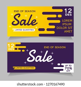 Vector banner design template, online banner, invitations, gift cards, flyers brochures, cover page, sale promotion, background with white space for logo and text Vector