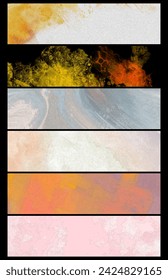 Vector banner design web template Set, Horizontal header web banner. Modern colorfull cover header background for website.