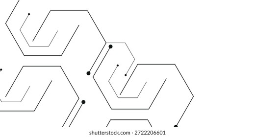 Diseño de Anuncio de Vector, fondo blanco con patrón hexagonal