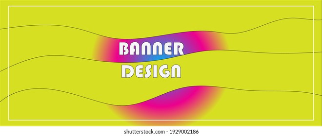 vector banner design with yellow wave style. Suitable for printing, banners, stickers, wallpapers, presentations, web, editing and more.