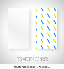 Vector banner with different color I letter decoration