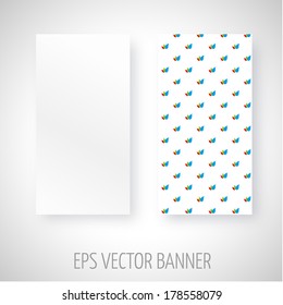 Vector banner with different color shapes decoration