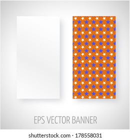 Vector banner with different color stars decoration