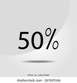 vector banner discount of 50 percent