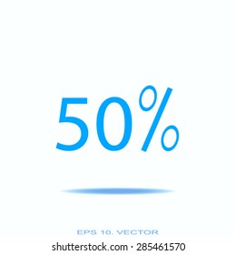 vector banner discount of 50 percent