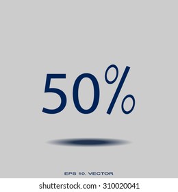 vector banner discount of 50 percent