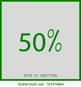 vector banner discount of 50 percent