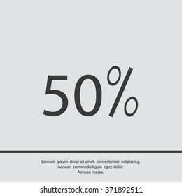 vector banner discount of 50 percent