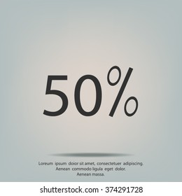 vector banner discount of 50 percent