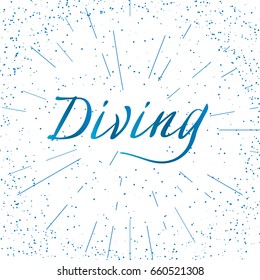 Vector banner for 'Diving" club