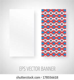 VEctor banner with dots and stripes decoration