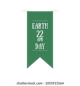 Vector banner for earth day on white background