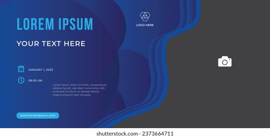 vector banner eps. Attractive pattern quality banner design, with a variety of shapes, with a combination of dark and cool blue. Suitable for use as banners for various moments, activities or events.