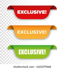 Vector banner exclusive ribbon background