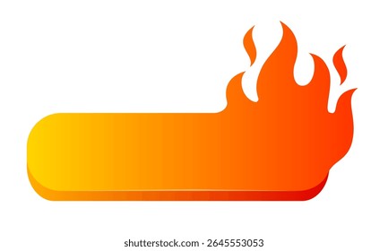 Vector banner with fire for hot price. Vector marketing clip art for hot sale.
