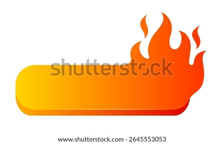 Vector banner with fire for hot price. Vector marketing clip art for hot sale.