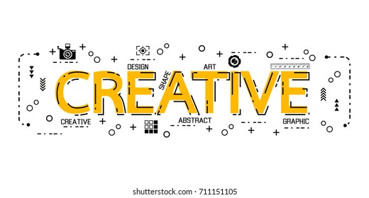 Vector banner flat creative concept modern design. Vector illustration