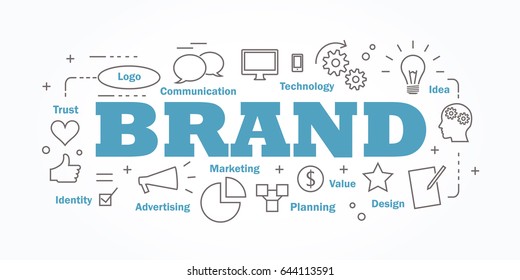 Vector banner flat design in brand concept.