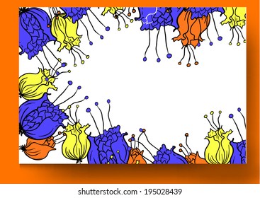 Vector banner. Flat design. Flower.
