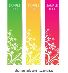 Vector banner with flowers