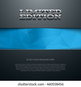 Vector banner or flyer design template with 3d headline "Limited Edition"