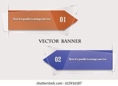 Vector banner in the form of the index under glass. For writing of your texts.  