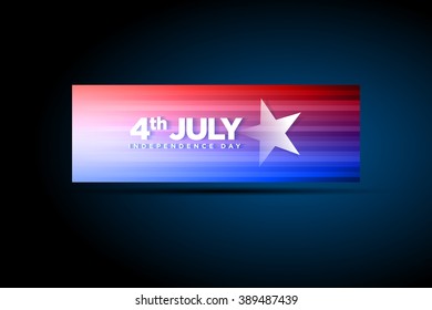 Vector banner for fourth of july independence day.