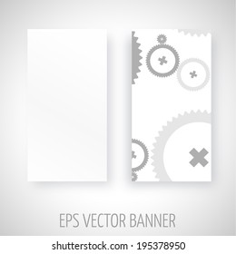 Vector banner with gears decoration