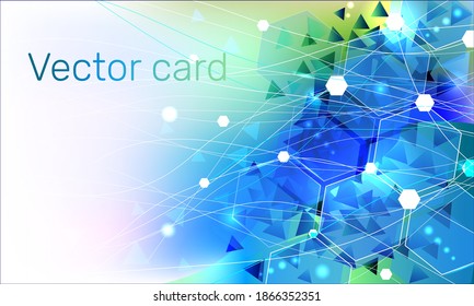 Banner vectorial con fondo abstracto geométrico. Ilustración digital vectorial, diseño moderno e identidad corporativa de la tarjeta de visita.