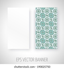 Vector banner with geometric abstract decoration